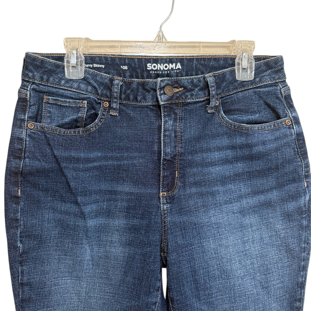 Sonoma Women's Curvy Skinny Jeans color Blue Size 10S - Picture 3 of 11